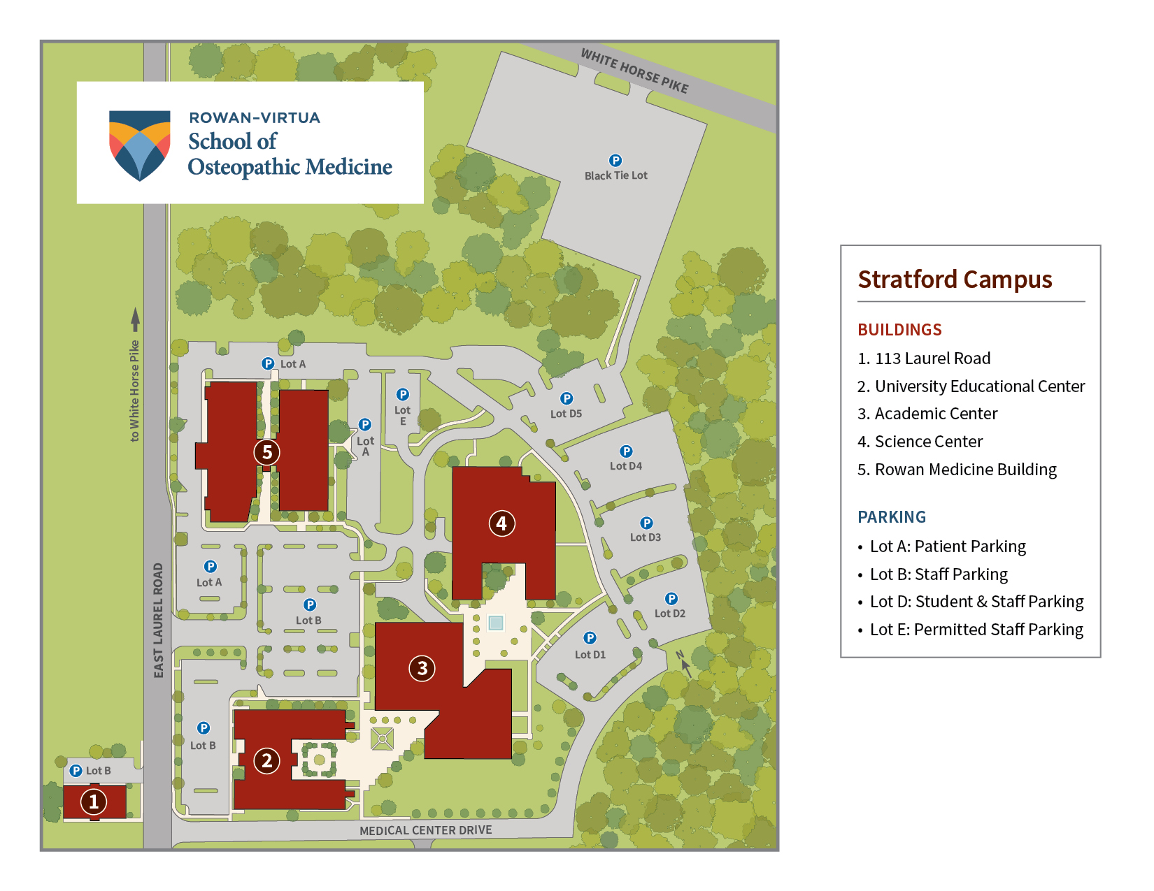 Stratford campus map for Rowan-Virtua SOM. PDF download available