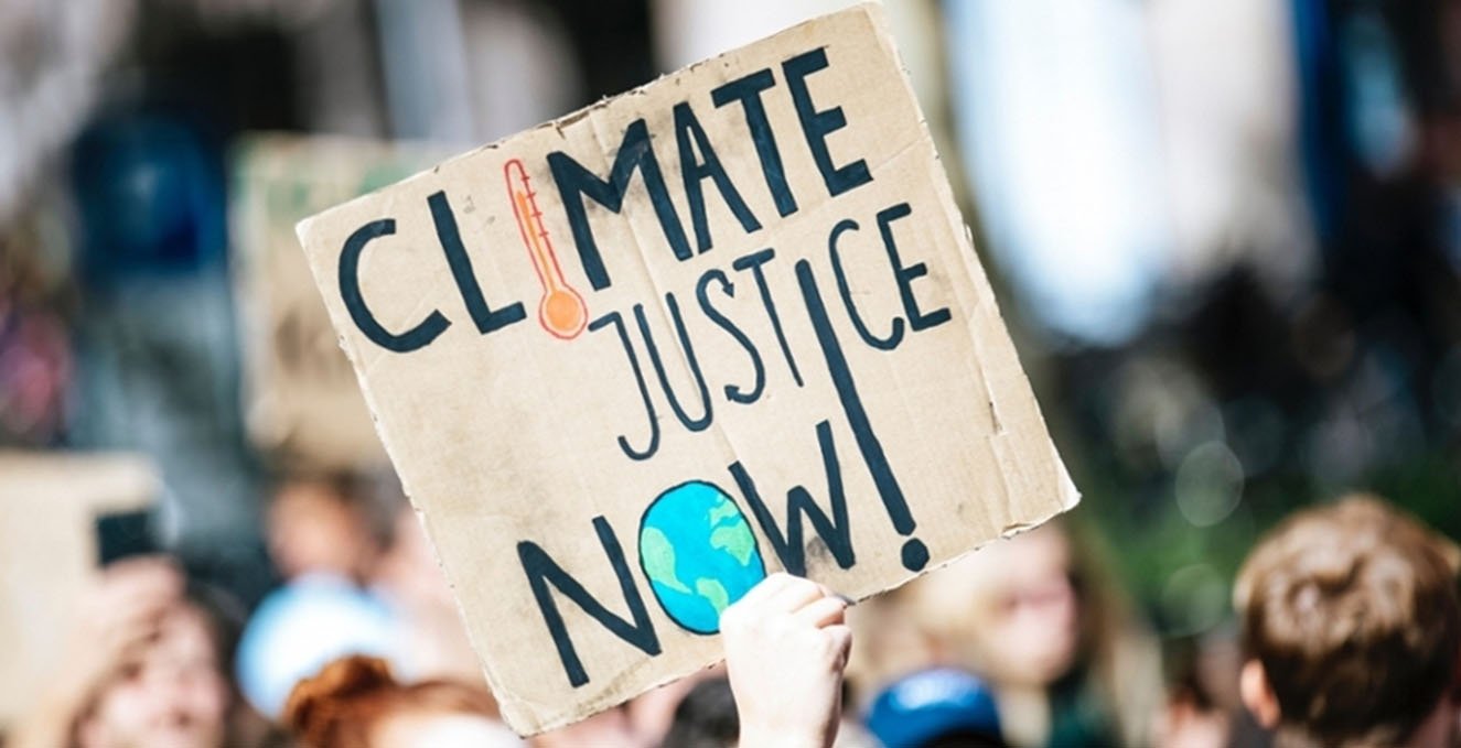 climate justice sign