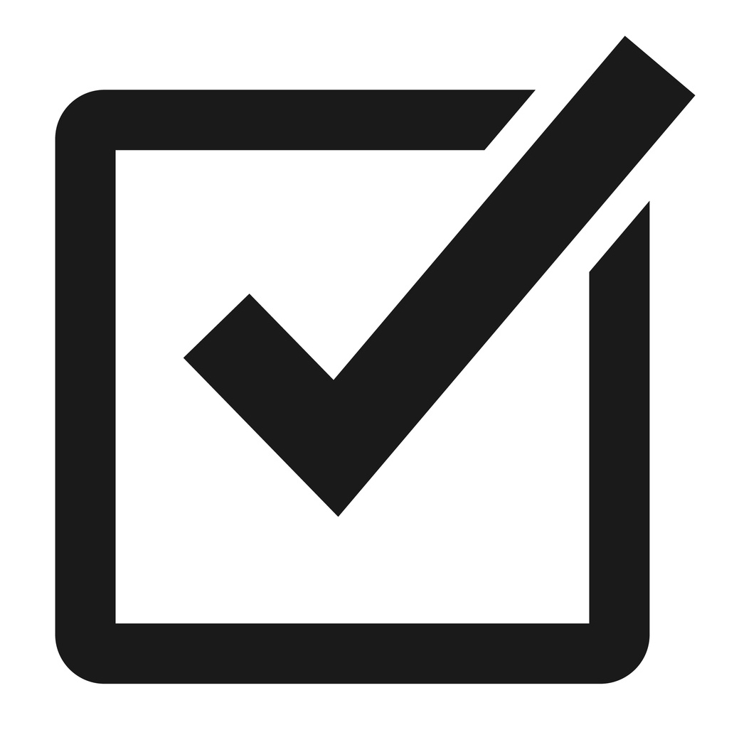 black check mark