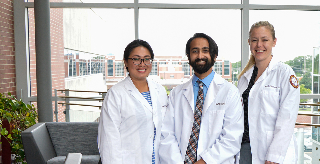 residents in the Rowan Medicine building