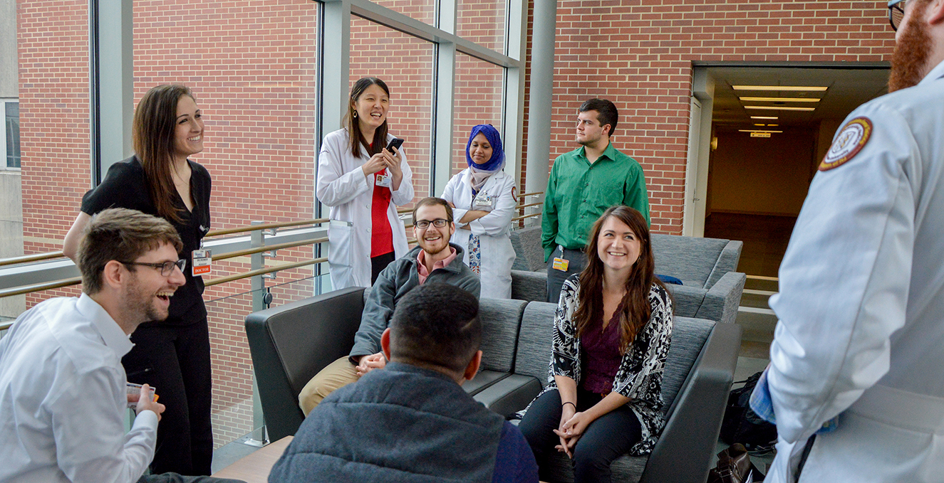 Rowan-Virtua SOM residents in the Rowan Medicine building