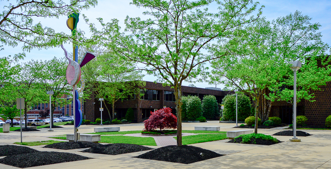 A view of plaza and education center