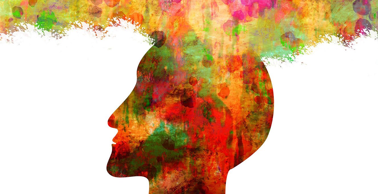 image of human head with watercolors coming out of the top